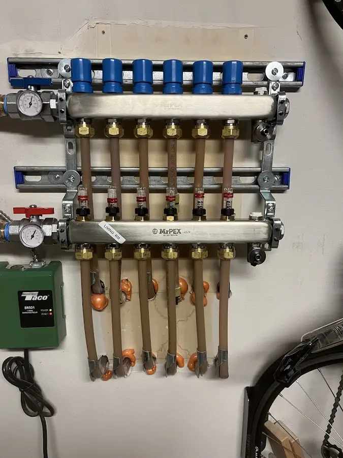 Plumber performing Gas Leak Detection at a residential property in Brutus